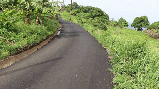 A section of the road after the repairs. 