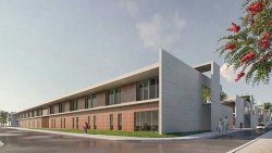 An artist's impression of the proposed acute referral hospital. (PHoto: Facebook/Ralph Gonsalves)