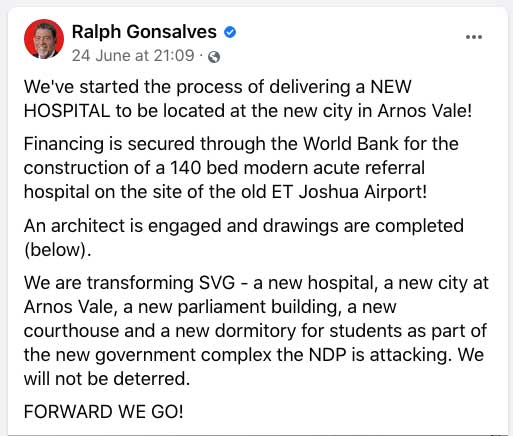 Ralph GOnsalves post