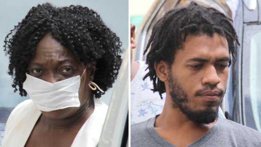 The accused, Yvonne Patterson, left, and Fitzroy Douglas Jr. (iWN photos)