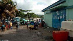 The fisheries complex in Calliaqua, with fishers locked out on Monday.