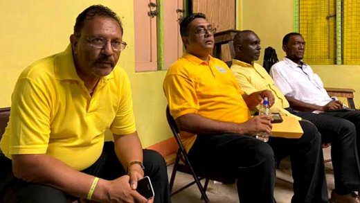 From left: Da Silva, Bowman, Jackson and Wyllie at the NDP primary in Richland Park last week Tuesday night. (Photo: Lavern King/Facebook) 