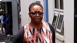 Nerissa Gittens-McMillan, the permanent secretary in the Ministry of National Mobilisation, leaving the court after Monday's development.  