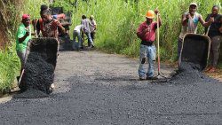 The government has been repairing roads across the country. 