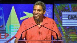 Minister of Finance and MP for East St. George, Camillo Gonsalves at the ULP's virtual public meeting on Sept. 30. (Photo: Lance Neverson/Facebook)