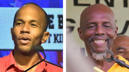 Unity Labour PArty candidate for East Kingstown, Luke Browne, left, and immediate past MP for the area, Arnhim Eustace.  (iWN file photos)