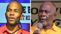 Defeated ULP East Kingstown candidate Luke BRowne, left, and Central Kingstown MP, the NDP's St. Clair Leacock. (File photos)