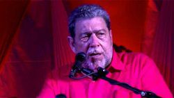Prime Minister Ralph Gonsalves speaking in Georgetown on Saturday. (Image: Facebook Live)