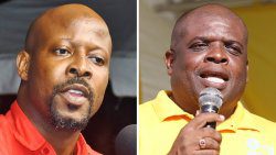 The ULP's Carlos James, left, MP for North Leeward, and the NDP's Patel Matthews, former MP. (File photos)