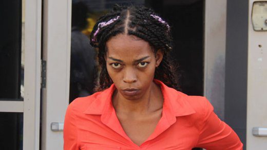 Tameka Erescia Phillips outside the Kingstown Magistrate's Court on Nov. 23, 2020. (iWN photo)