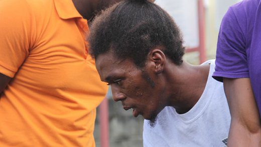 The accused, Jrann Browne arrives at the Kingstown Magistrate's COurt on Friday. (iWN photo)