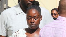 The accused, Sheba Lenisha Charles outside the Serious Offences Court on Monday. (iWN photo)