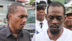Kirth Stapleton, left, and Kyron-Bowens on their way to their sentencing hearing on Friday. (iWN photos)