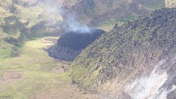 The new dome in the crater of La Soufriere. (Photo: NEMO St. Vincent and the Grenadines/Facebook)