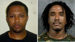 The prisoners who escaped and were later recaptured: accused murderers Veron Primus, left, and Ulrick "Chucky" Hanson. 