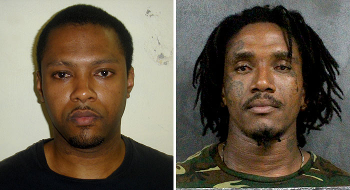 The prisoners who escaped and were later recaptured: accused murderers Veron Primus, left, and Ulrick "Chucky" Hanson. 