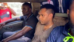 Accused murderer Veron Primus in police custody after being recaptured in Lowmans Hill on Thursday. (iWN photo)