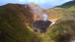 The is an effusive eruption at La Soufriere, seen her on Jan. 6, 2021. (Photo: NEMO St. Vincent and the Grenadines/Facebook)