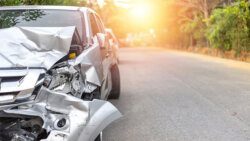 An internet photo of a car accident. 