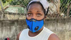 Eunice Dowers outside the Serious Offences Court after the ruling on Friday. (iWN photo)