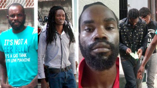 From left, Dane Daniel, Jeronza Thomas, Junior “Trunkie” Charles and 
Kazim “Meds” Alexander. (File photos)