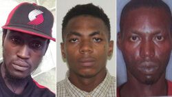 Three of the five homicide victims, Glen residents, from left, Shane Cabral, Dale Hooper, Keon Scott.