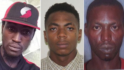 Three of the five homicide victims, Glen residents, from left, Shane Cabral, Dale Hooper, Keon Scott.