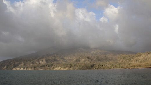 La Soufriere, photographed from Richmond on Saturday, April 17, 2021. (iWN photo)