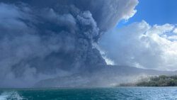 La Soufriere eruption last Friday, 23 April 2021. (iWN photo)