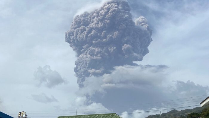 The 2021 eruption of La Soufriere began on April 9. (iWN photo)