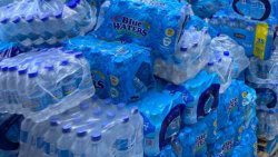 A large quantity of bottled water has been imported into St. VIncent in response to the eruption of La Soufriere. (iWN photo)