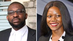 Assistant DIrector of Public Prosecution, Karim Nelson, left, and Senator Ashelle Morgan, are "persons of interest" in the investigation..