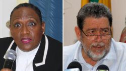 Lawyer Kay Bacchus-Baptiste, left, and Prime Minister Ralph Gonsalves. (iWN file photos)