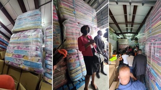 Bed mattresses at the NEMO warehouse in Campden Park. (Photos: Facebook)