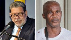 Prime Minister Ralph Gonsalves, left, and shooting victim Cornelius John. (File photos)