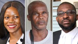 From left: Senator Ashelle Morgan, Cornelius John, and Assistant Director of Public Prosecution, Karim Nelson. (File photos)
