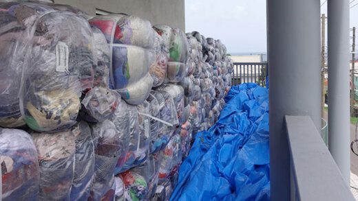 Bales of clothing