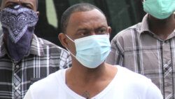 Dexter Quammie on his way to court on Thursday. (iWN photo)