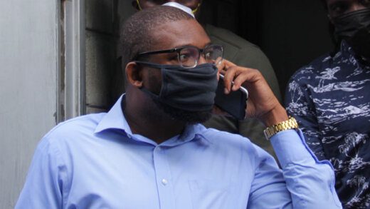 Karim Nelson leaves the Serious Offences Court on Friday after pleading not guilty to the charges against him. (iWN photo)