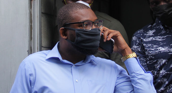 Karim Nelson leaves the Serious Offences Court on Friday after pleading not guilty to the charges against him. (iWN photo)
