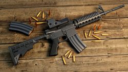 An internet photo of an M4 rifle.