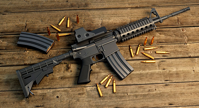 An internet photo of an M4 rifle.