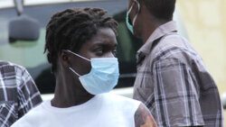 Roshurn Richards arrives at the Serious Offences Court for his sentencing on Thursday. (iWN Photo)