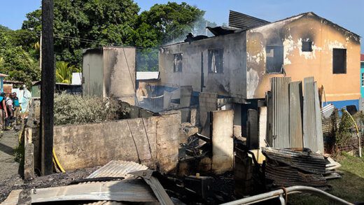 The aftermath of the fire at Block 2000, Old Montrose. (iWN photo)