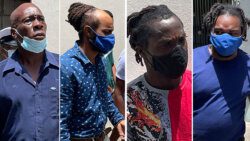 From left:  Bertram Simmons, Devon Williams, Dwayne Richards, and Nickel Milkson. (iWN photo) 
