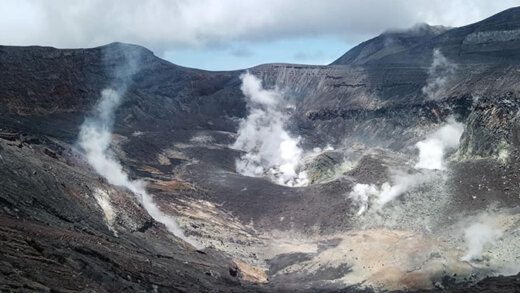The crater of La Soufriere. (Photo: Paul Cyrus/Facebook)