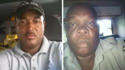 Corporal of Police Keith Matthews, left, died on Wednesday, one day after his colleague, Sergeant of Police Lawrence Thomas.