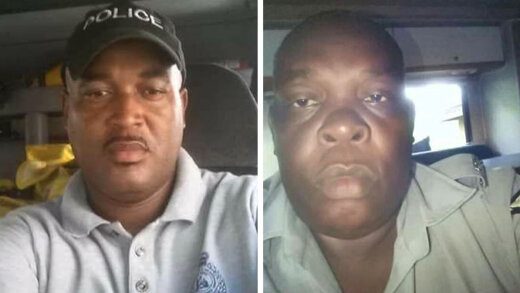 Corporal of Police Keith Matthews, left, died on Wednesday, one day after his colleague, Sergeant of Police Lawrence Thomas.