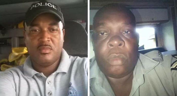 Corporal of Police Keith Matthews, left, died on Wednesday, one day after his colleague, Sergeant of Police Lawrence Thomas.