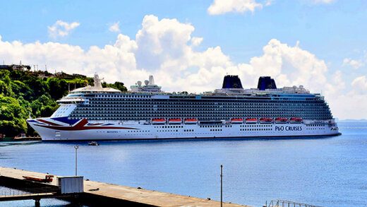 Britannia in Kingstown on Thursday. (Photo: Lance Neverson/Facebook)